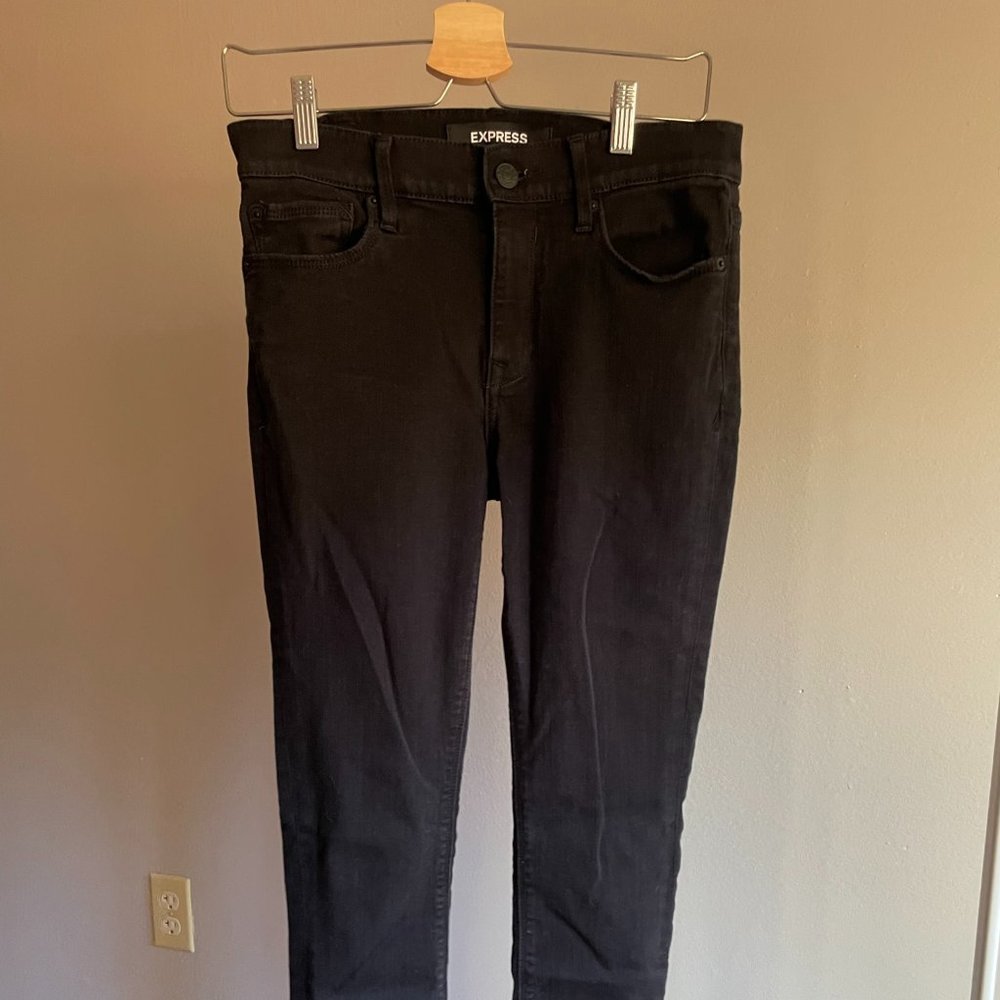 Express black skinny jeans